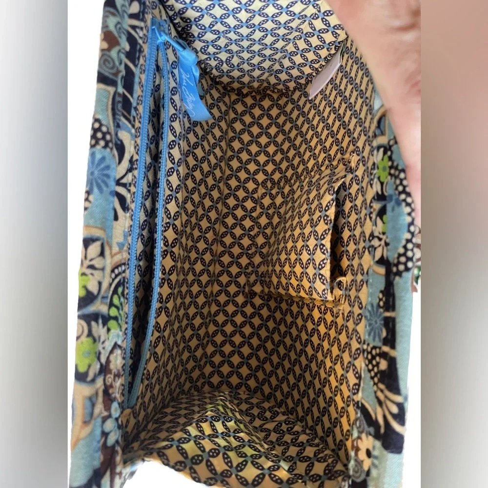 💄 Verá Bradley tiki Bali blue clutch EUC - Picture 4 of 4